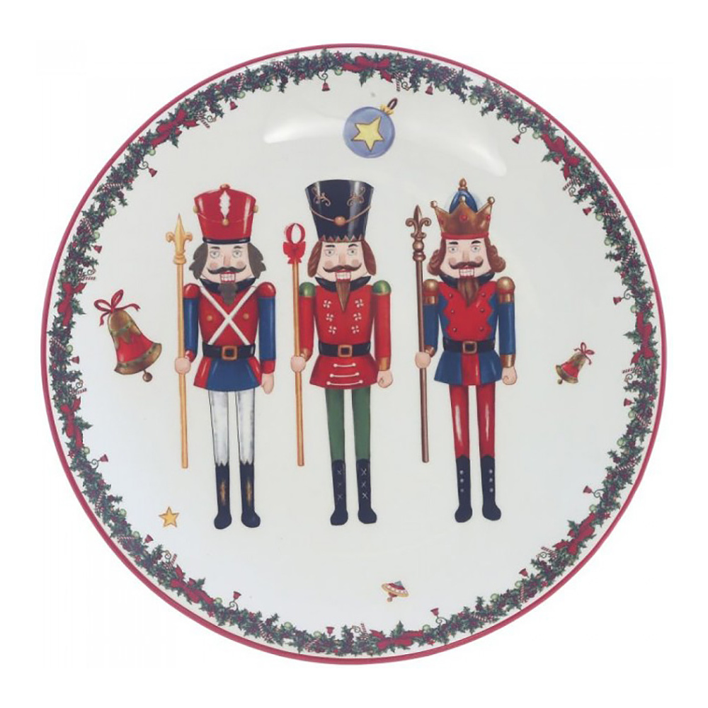 Тарелка "Щелкунчик", керамика, 26 см, разноцветный
