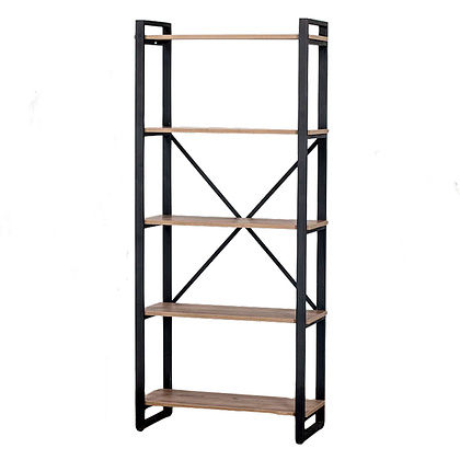 Стеллаж Millwood "Loft CH-3", 800х350х1820 мм, черный, табачный крафт
