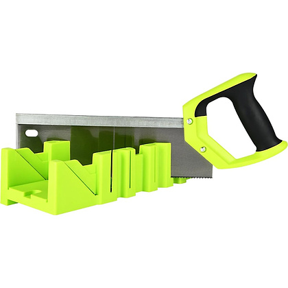 Стусло с ножовкой Deli GS EDL580900, 22.5°/45°/90°, 13 TPI, 300 мм, черный, зеленый - 2