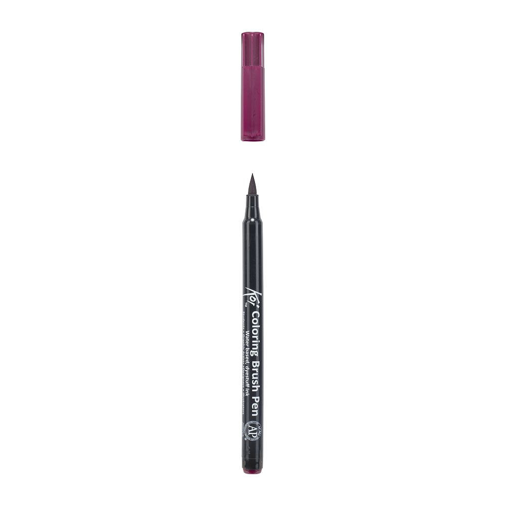 Маркер акварельный "Koi Color Brush", бургунди - 3