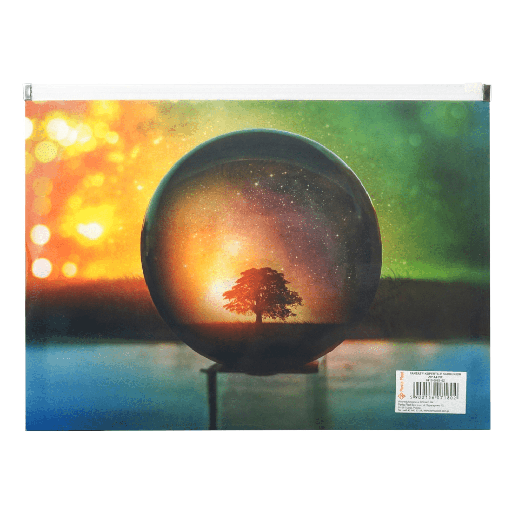 Папка-конверт на молнии "Fantasy", A4, разноцветный - 2