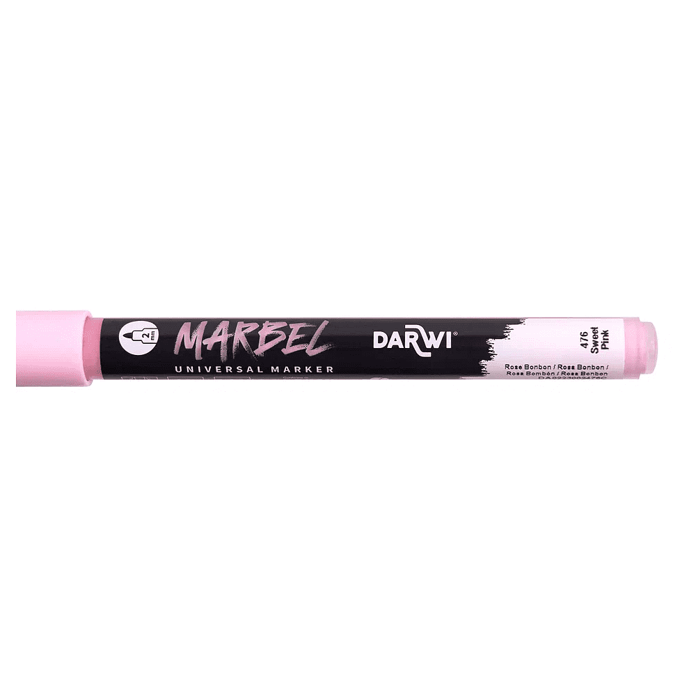 Маркер акриловый "Darwi.Marbel" 476, конфетно-розовый - 3