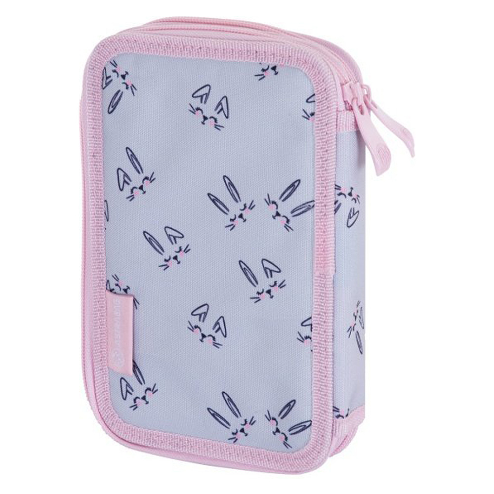 Пенал "Honeybunny", 2 отделения, серый, розовый - 3