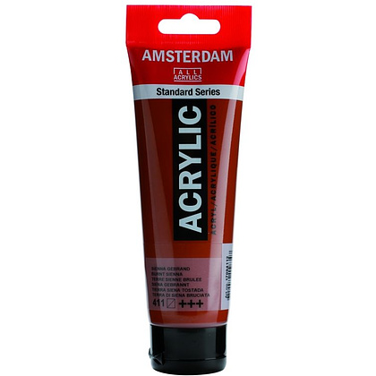 Краски акриловые "Amsterdam", 411 сиена жженая, 120 мл, туба