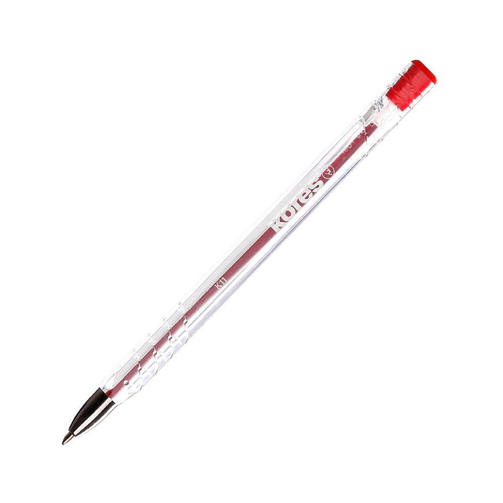 Ручка шариковая "K11", 0.7 мм, прозрачный, стерж. синий - 2