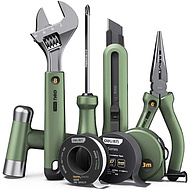 Набор ручного инструмента Deli HS, 8 предметов, Soft Touch, зеленый