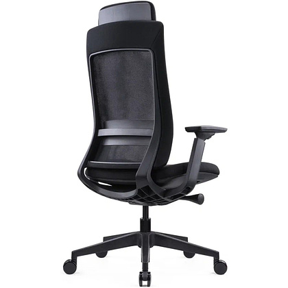Кресло компьютерное SitZone E-VL002A, сетка, ткань, пластик, черный - 4