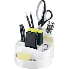 Подставка для канцелярских мелочей "Rondo", 140x140x109 мм, белый