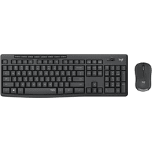 Клавиатура + мышь Logitech "MK295 Silent", беспроводная, черная 