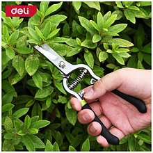 Ножницы садовые Deli GS EDL580123, 200 мм., черный, зеленый