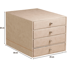 Блок из 4-х лотков закрытый "Rhodiarama", 248x327x228 мм, бежевый