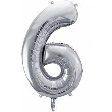Шар фольгированный цифра "6"
