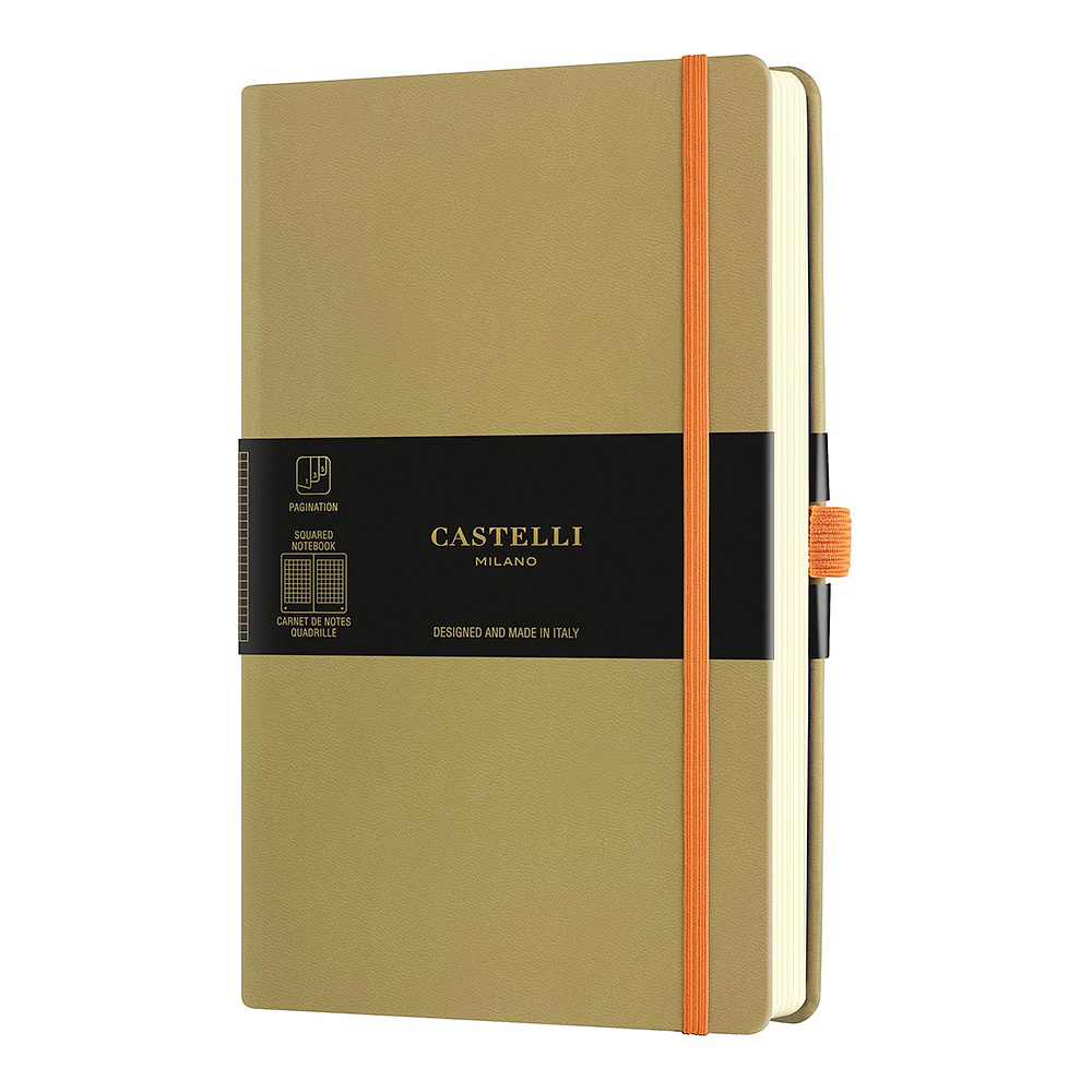 Блокнот Castelli Milan "Aqua Olive", А5, 120 листов, клетка, оливковый