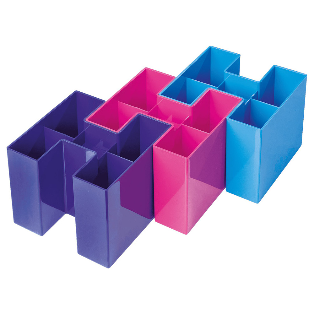 Подставка для канцелярских мелочей "Bravo", 109x90x109 мм, фиолетовый - 3