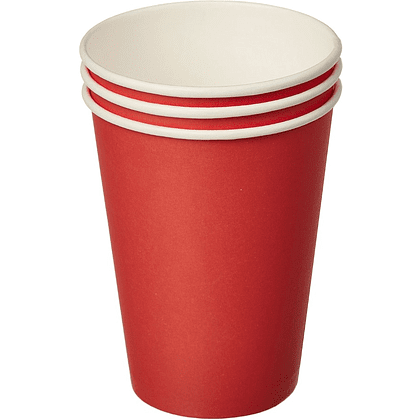 Стакан картонный 300 мл, 50 шт, красный - 3