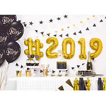 Шар фольгированный цифра "0", 35 см, золотистый