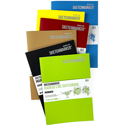 Скетчбук "Sketchmarker marker line", 17.6x25 см, 160 г/м2, 16 листов, лайм - 3