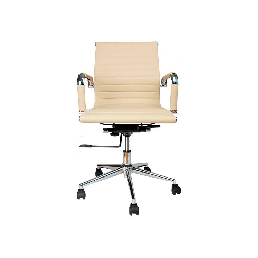 Кресло для руководителя EVERPROF "Leo", экокожа, металл, бежевый - 3