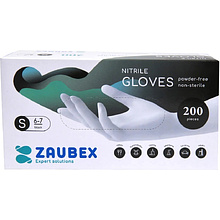Перчатки нитриловые неопудренные Zaubex, черный