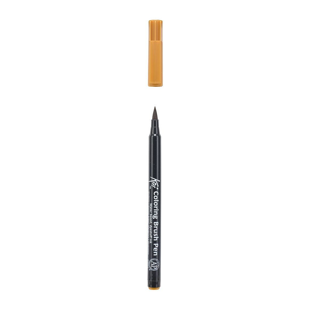 Маркер акварельный "Koi Color Brush", темно-коричневый - 3