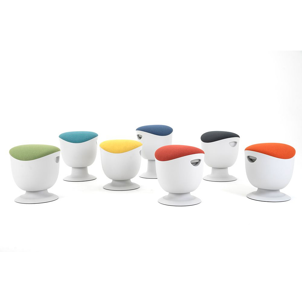 Стул для активного сиденья "Tulip", пластик, белый, зеленый - 3