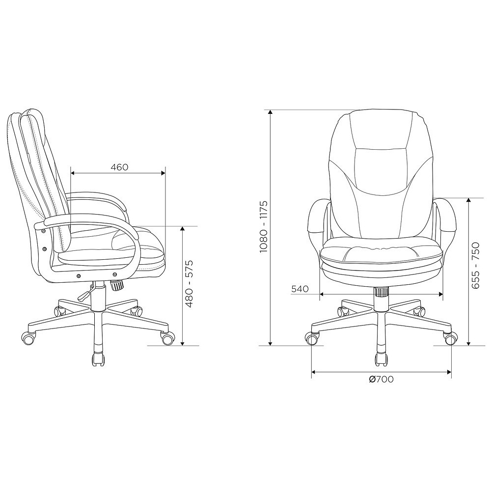 Кресло для руководителя "Бюрократ CH-868N Fabric", пластик, черный - 7