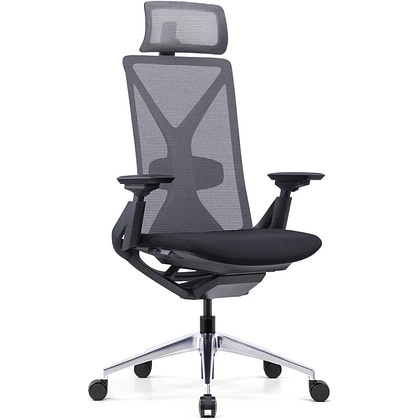 Кресло для руководителя SitZone E-YR-001A-P1-BK сетка/ткань, черный