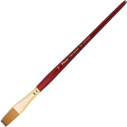 Кисть для рисования "Pinax ORO ROSSO", синтетика, плоская, удлиненная, №16