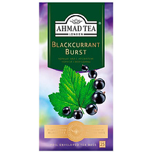 Чай "Ahmad Tea Blackcurrant Burst", 25 пакетиков x1.5 гр, черный, со вкусом черной смородины