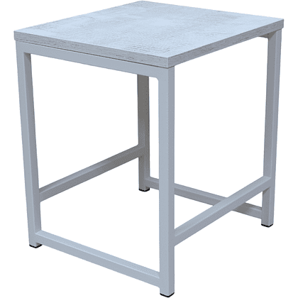 Табурет RION ALLERD, металл, ЛДСП, белый муар, Энигма