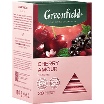 Чай "Greenfield" Cherry Amour, 20 пакетиков x 1.8 г, черный - 2