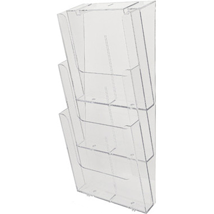 Модуль настенный "Exacompta", 3 отделения, вертикальный, прозрачный