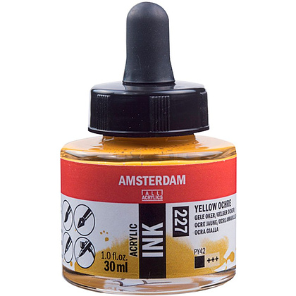 Жидкий акрил "Amsterdam", 227 охра желтая, 30 мл