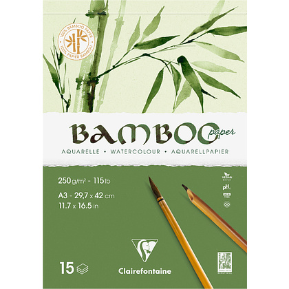 Блок-склейка для акварели "Bamboo", А3, 250г/м2, 15 листов