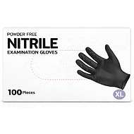 Перчатки нитриловые неопудренные одноразовые, р-р XL, 100 шт/упак, черный