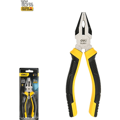 Плоскогубцы Deli YS EDL0001, 160 мм, 2-х компонентные рукоятки - 2