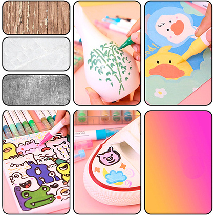 Маркеры художественные двухсторонние "Himi Miya", акриловые, набор, 24 цвета - 6