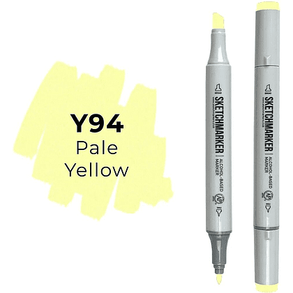 Маркер художественный "Brushmarker", двухсторонний, Y94 бледно желтый