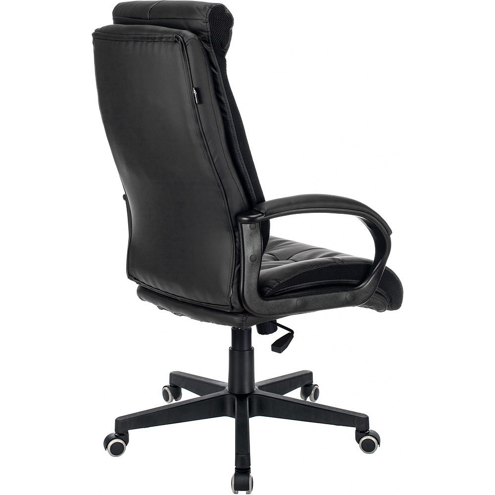 Кресло для руководителя "Бюрократ CH-824B", кожзам, пластик, черный - 4