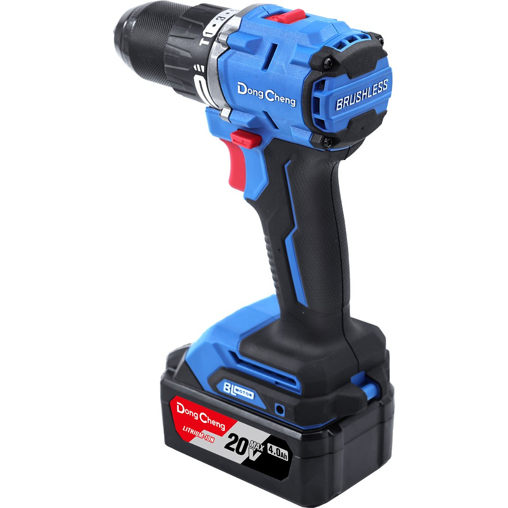 Аккумуляторная дрель-шуруповерт DongCheng DCJZ2060i (TYPE EM), 20 В, 60 Нм, 2 АКБ, 4 Ач, З/У 2 А - 3