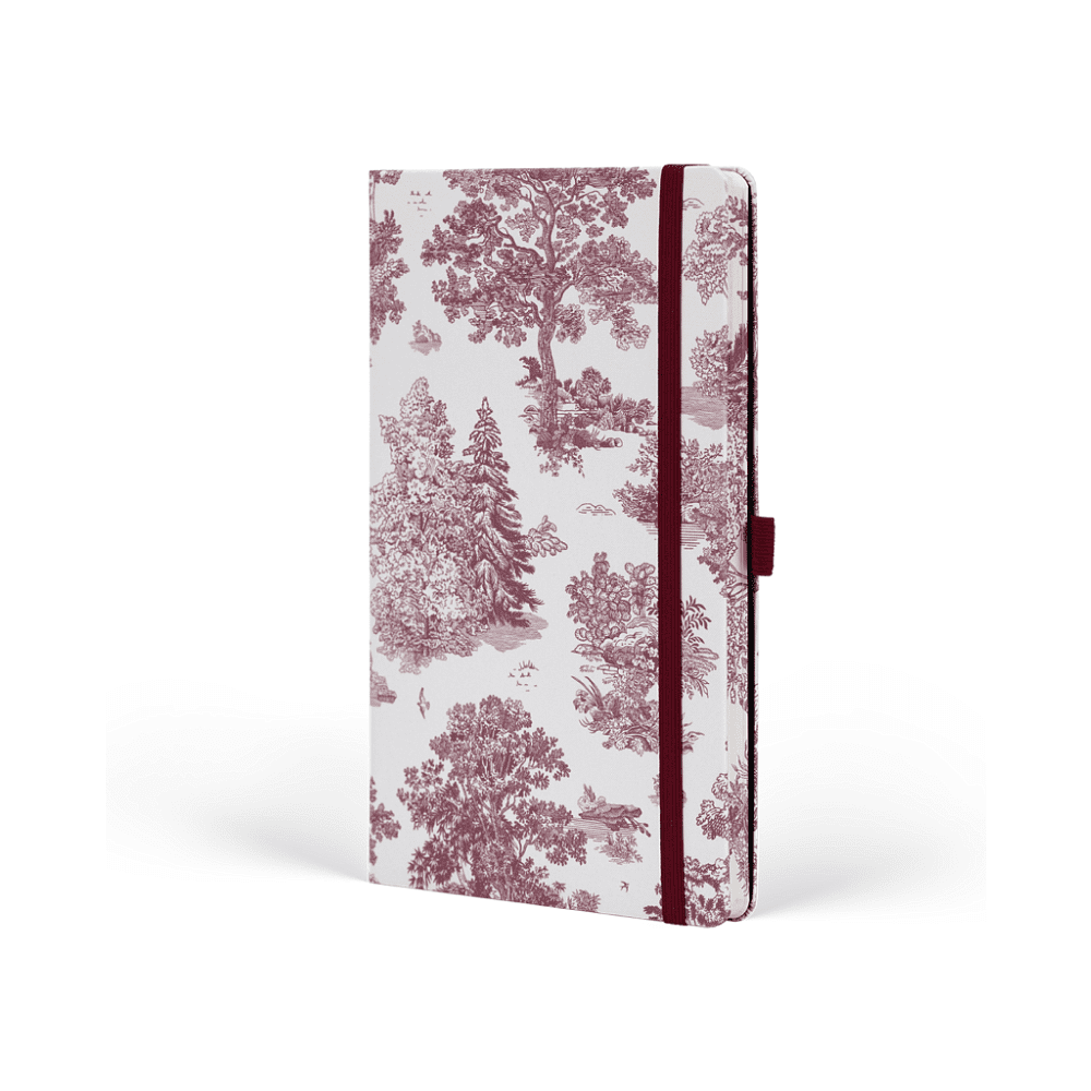 Блокнот "Landscapes rosewood", А5, 96 листов, на резинке, бордо