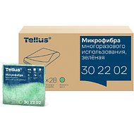 Салфетка из микроволокна Tellus, 220 гр/м2, 35х35см, 5шт/упак, зеленый