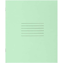 Тетрадь, A5, 12 листов, косая линейка, зеленый