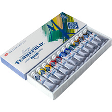 Краски темперные "Мастер Класс", набор 12 цветов, тубы