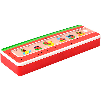 Пенал "Арбузы на отдыхе" с линейкой, 1 отделение - 3