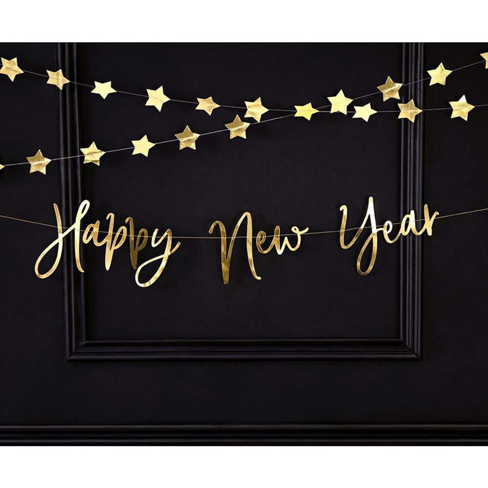 Гирлянда "С новым годом", золотистый - 3