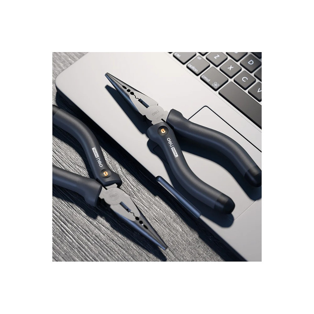 Набор ручного инструмента Deli HS, 8 предметов, Soft Touch, черный - 8