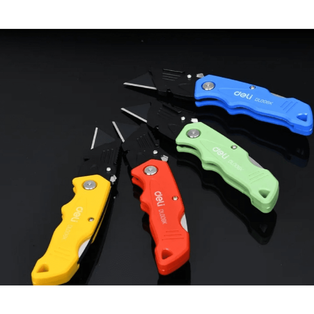 Нож строительный складной Deli YS EDL006K-4, 19 мм, трапеция, 4 шт. - 8