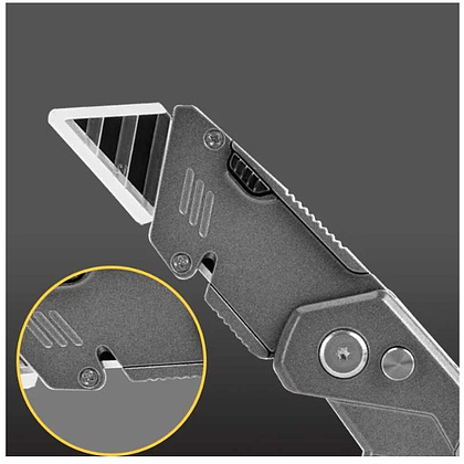 Нож строительный Deli YS EDL006Z, 19 мм, складной, трапеция - 6