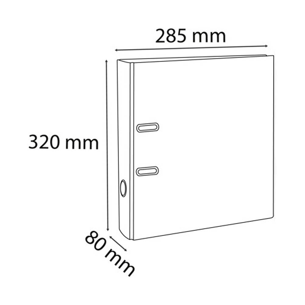 Папка-регистратор "Aquarel", А4, 80 мм, ламинированный картон, желтый - 6